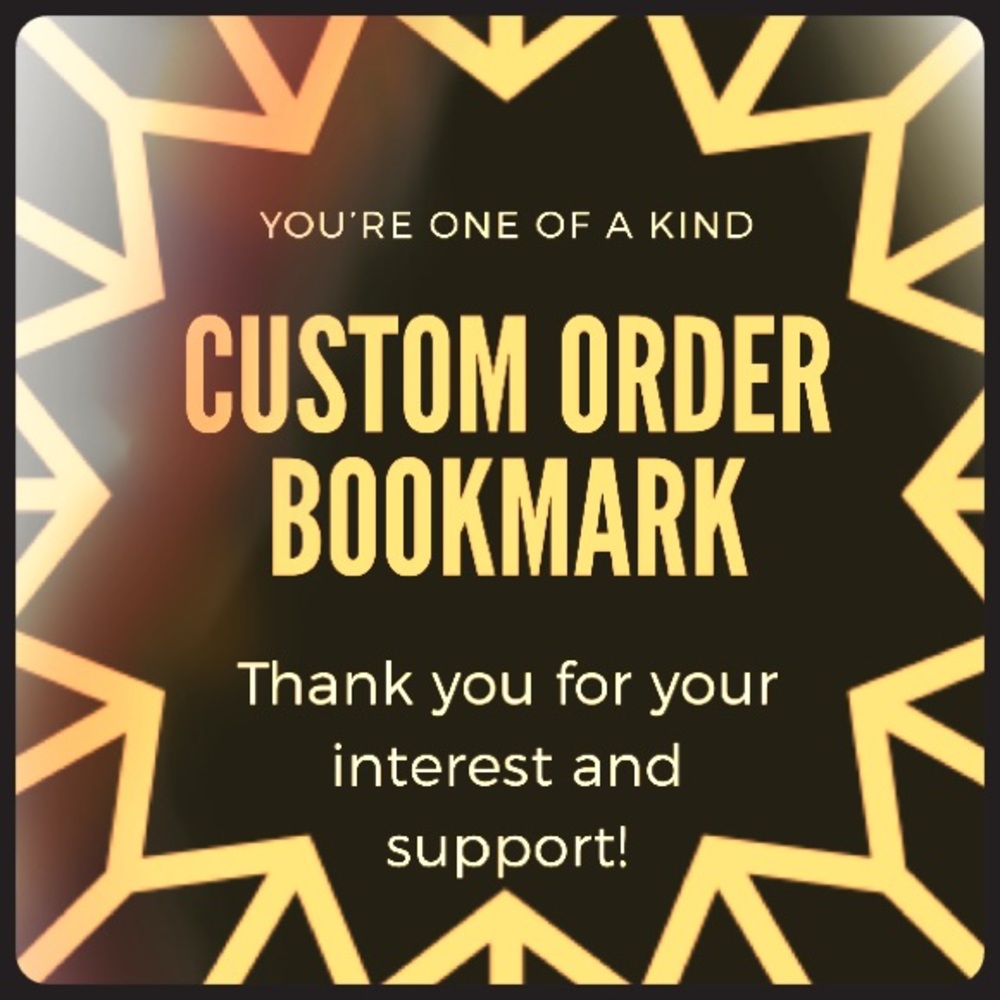 Custom leather order bookmark. Not for sale.